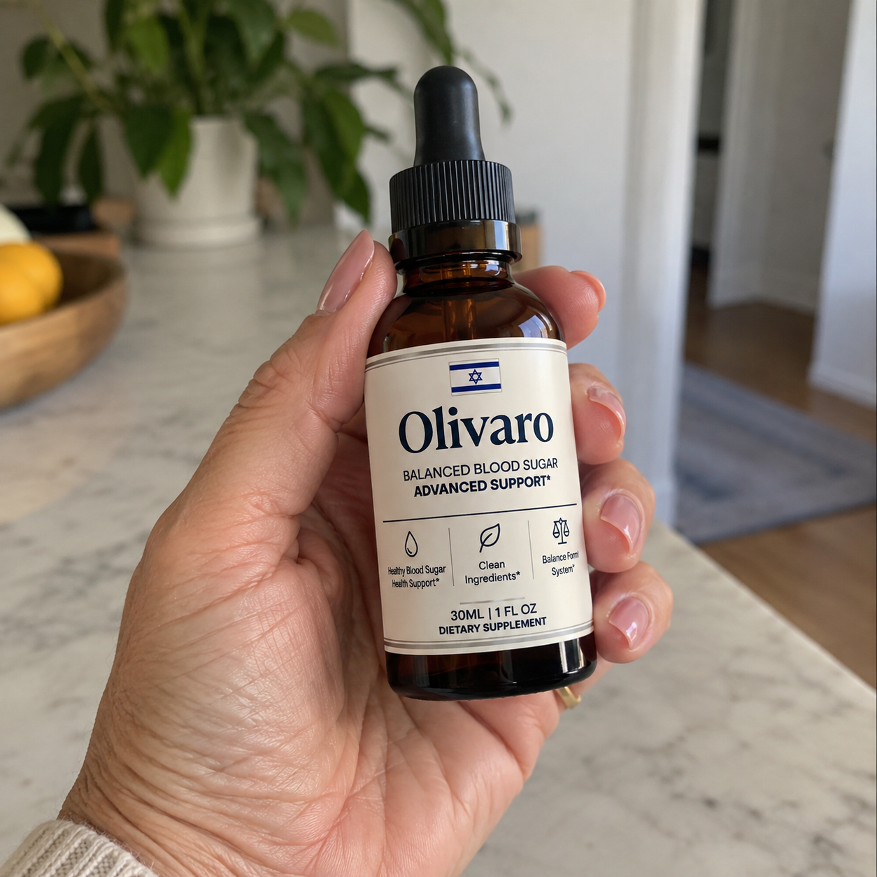 Olivaro blood sugar support drops bottle